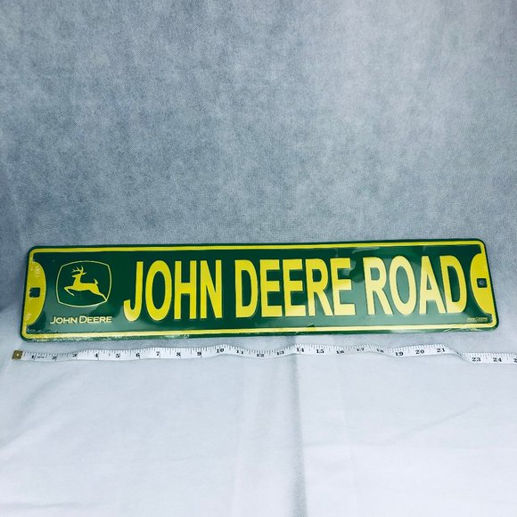 John Deere Metal Sign 24 inches by 5 inches Licensed Product - Picture 3 of 4
